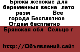 Брюки женские для беременных весна, лето (разм.50 XL). - Все города Бесплатное » Отдам бесплатно   . Брянская обл.,Сельцо г.